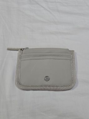 Lululemon Small Card Holder In Raw Linen.